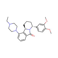 CCN1CCN(c2cccc3c2[C@H]2CCC[C@H](c4ccc(OC)c(OC)c4)N2C3=O)CC1 ZINC000045245011