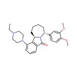 CCN1CCN(c2cccc3c2[C@H]2CCCC[C@H](c4ccc(OC)c(OC)c4)N2C3=O)CC1 ZINC000049807633