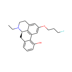 CCN1CCc2cc(OCCCF)cc3c2[C@H]1Cc1cccc(O)c1-3 ZINC000066077823