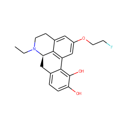 CCN1CCc2cc(OCCF)cc3c2[C@H]1Cc1ccc(O)c(O)c1-3 ZINC000066074307