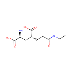 CCNC(=O)CC[C@H](C[C@H](N)C(=O)O)C(=O)O ZINC000040933345