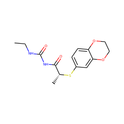 CCNC(=O)NC(=O)[C@@H](C)Sc1ccc2c(c1)OCCO2 ZINC000006497199