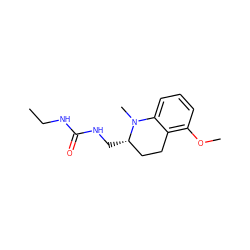 CCNC(=O)NC[C@H]1CCc2c(OC)cccc2N1C ZINC000473113014