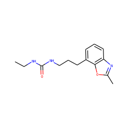 CCNC(=O)NCCCc1cccc2nc(C)oc12 ZINC000027210648