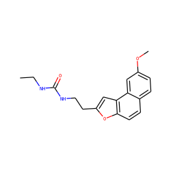 CCNC(=O)NCCc1cc2c(ccc3ccc(OC)cc32)o1 ZINC000653688052