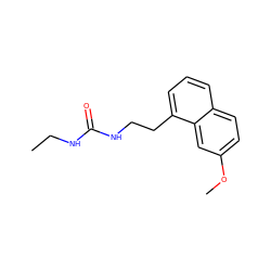 CCNC(=O)NCCc1cccc2ccc(OC)cc12 ZINC000000008268