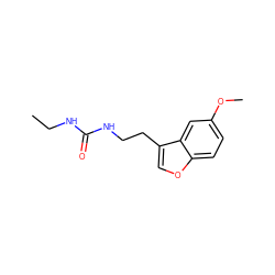 CCNC(=O)NCCc1coc2ccc(OC)cc12 ZINC000013781745