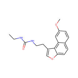 CCNC(=O)NCCc1coc2ccc3ccc(OC)cc3c12 ZINC000653692085