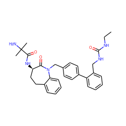 CCNC(=O)NCc1ccccc1-c1ccc(CN2C(=O)[C@H](NC(=O)C(C)(C)N)CCc3ccccc32)cc1 ZINC000013555366