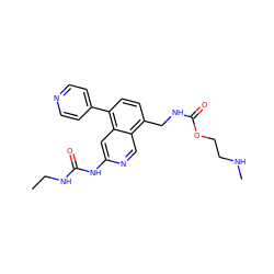 CCNC(=O)Nc1cc2c(-c3ccncc3)ccc(CNC(=O)OCCNC)c2cn1 ZINC001772631908