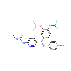 CCNC(=O)Nc1ccc([C@@H](Cc2cc[n+]([O-])cc2)c2ccc(OC(F)F)c(OC(F)F)c2)cn1 ZINC000013487922