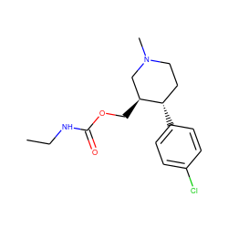 CCNC(=O)OC[C@H]1CN(C)CC[C@@H]1c1ccc(Cl)cc1 ZINC000013579459