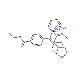 CCNC(=O)c1ccc(C(=C2C[C@@H]3CC[C@H](C2)N3Cc2nc[nH]c2C)c2ccccc2)cc1 ZINC000026254343