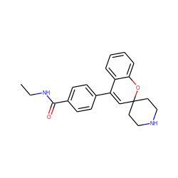 CCNC(=O)c1ccc(C2=CC3(CCNCC3)Oc3ccccc32)cc1 ZINC000043022983