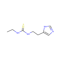 CCNC(=S)NCCc1cnc[nH]1 ZINC000013741786