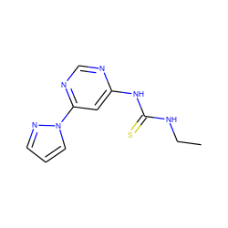 CCNC(=S)Nc1cc(-n2cccn2)ncn1 ZINC001772573121