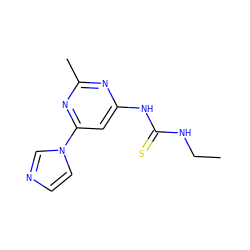 CCNC(=S)Nc1cc(-n2ccnc2)nc(C)n1 ZINC001772640398