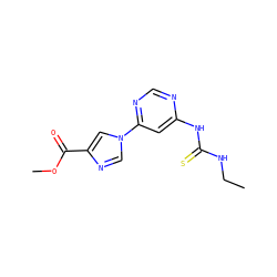 CCNC(=S)Nc1cc(-n2cnc(C(=O)OC)c2)ncn1 ZINC001772653330