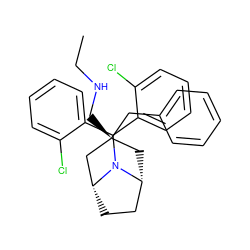 CCNC[C@@]1(Cc2ccccc2)C[C@@H]2CC[C@H](C1)N2C(c1ccccc1Cl)c1ccccc1Cl ZINC000299819534