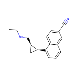 CCNC[C@@H]1C[C@@H]1c1cccc2cc(C#N)ccc12 ZINC000028960302