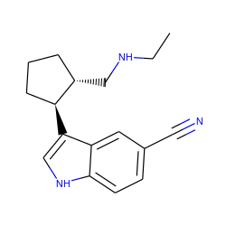 CCNC[C@H]1CCC[C@@H]1c1c[nH]c2ccc(C#N)cc12 ZINC000034056906