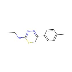 CCNC1=NN=C(c2ccc(C)cc2)CS1 ZINC000005866200