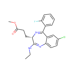 CCNC1=Nc2ccc(Cl)cc2C(c2ccccc2F)=N[C@H]1CCC(=O)OC ZINC000013860471