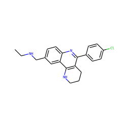 CCNCc1ccc2nc(-c3ccc(Cl)cc3)c3c(c2c1)NCCC3 ZINC000103261370