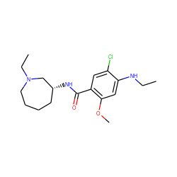 CCNc1cc(OC)c(C(=O)N[C@@H]2CCCCN(CC)C2)cc1Cl ZINC000027719525