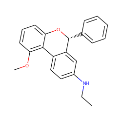 CCNc1ccc2c(c1)[C@@H](c1ccccc1)Oc1cccc(OC)c1-2 ZINC000026177711