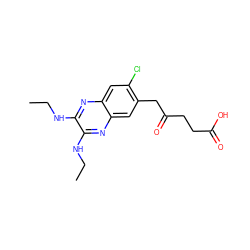 CCNc1nc2cc(Cl)c(CC(=O)CCC(=O)O)cc2nc1NCC ZINC000115764869