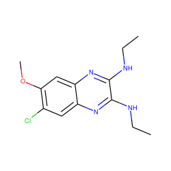 CCNc1nc2cc(Cl)c(OC)cc2nc1NCC ZINC000063539503