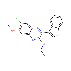 CCNc1nc2cc(OC)c(Cl)cc2nc1-c1csc2ccccc12 ZINC000115764829