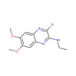 CCNc1nc2cc(OC)c(OC)cc2nc1Br ZINC000115764876