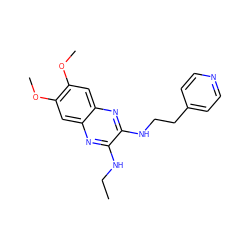 CCNc1nc2cc(OC)c(OC)cc2nc1NCCc1ccncc1 ZINC000115764858