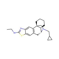 CCNc1nc2cc3c(cc2s1)C[C@@H]1[C@@H]2CCCC[C@]32CCN1CC1CC1 ZINC000071318086