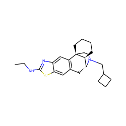 CCNc1nc2cc3c(cc2s1)C[C@@H]1[C@@H]2CCCC[C@]32CCN1CC1CCC1 ZINC000071318830