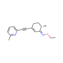 CCO/N=C1/C=C(C#Cc2cccc(C)n2)CC[C@@H]1F ZINC000095552013