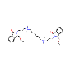 CCO[C@H]1c2ccccc2C(=O)N1CCC[N+](C)(C)CCCCCC[N+](C)(C)CCCN1C(=O)c2ccccc2[C@@H]1OCC ZINC000026252543