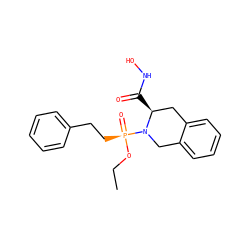CCO[P@@](=O)(CCc1ccccc1)N1Cc2ccccc2C[C@@H]1C(=O)NO ZINC000013472498
