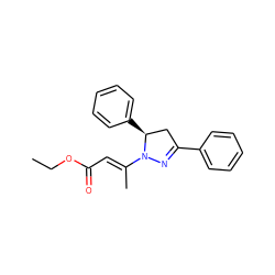 CCOC(=O)/C=C(\C)N1N=C(c2ccccc2)C[C@@H]1c1ccccc1 ZINC000000352873