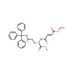 CCOC(=O)/C=C/C(=O)N[C@@H](CCC(=O)NC(c1ccccc1)(c1ccccc1)c1ccccc1)C(=O)OC ZINC000049112040