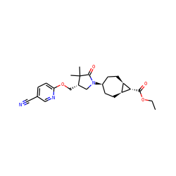 CCOC(=O)[C@@H]1[C@H]2CC[C@@H](N3C[C@H](COc4ccc(C#N)cn4)C(C)(C)C3=O)CC[C@H]21 ZINC000253686492