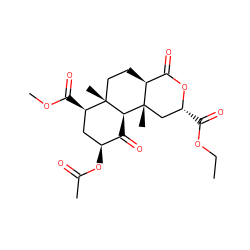 CCOC(=O)[C@@H]1C[C@]2(C)[C@H]3C(=O)[C@@H](OC(C)=O)C[C@@H](C(=O)OC)[C@]3(C)CC[C@H]2C(=O)O1 ZINC000040380387