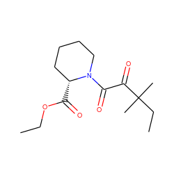 CCOC(=O)[C@@H]1CCCCN1C(=O)C(=O)C(C)(C)CC ZINC000013446262