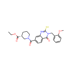 CCOC(=O)[C@@H]1CCCN(C(=O)c2ccc3c(=O)n(Cc4ccccc4OC)c(S)nc3c2)C1 ZINC000015895333