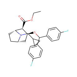 CCOC(=O)[C@H]1[C@@H](OC(c2ccc(F)cc2)c2ccc(F)cc2)C[C@@H]2CC[C@H]1N2CC1CC1 ZINC001772606873