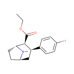 CCOC(=O)[C@H]1[C@@H](c2ccc(I)cc2)C[C@H]2CC[C@H]1N2C ZINC000100741989