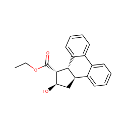 CCOC(=O)[C@H]1[C@H](O)C[C@@H]2c3ccccc3-c3ccccc3[C@H]21 ZINC000005979882