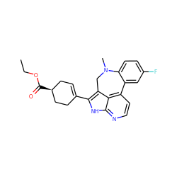 CCOC(=O)[C@H]1CC=C(c2[nH]c3nccc4c3c2CN(C)c2ccc(F)cc2-4)CC1 ZINC001772616065